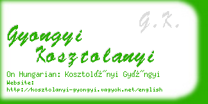 gyongyi kosztolanyi business card